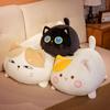 Fat house fat cat doll plush toy lying down cat throw pillow girls accompany sleeping doll birthday gift