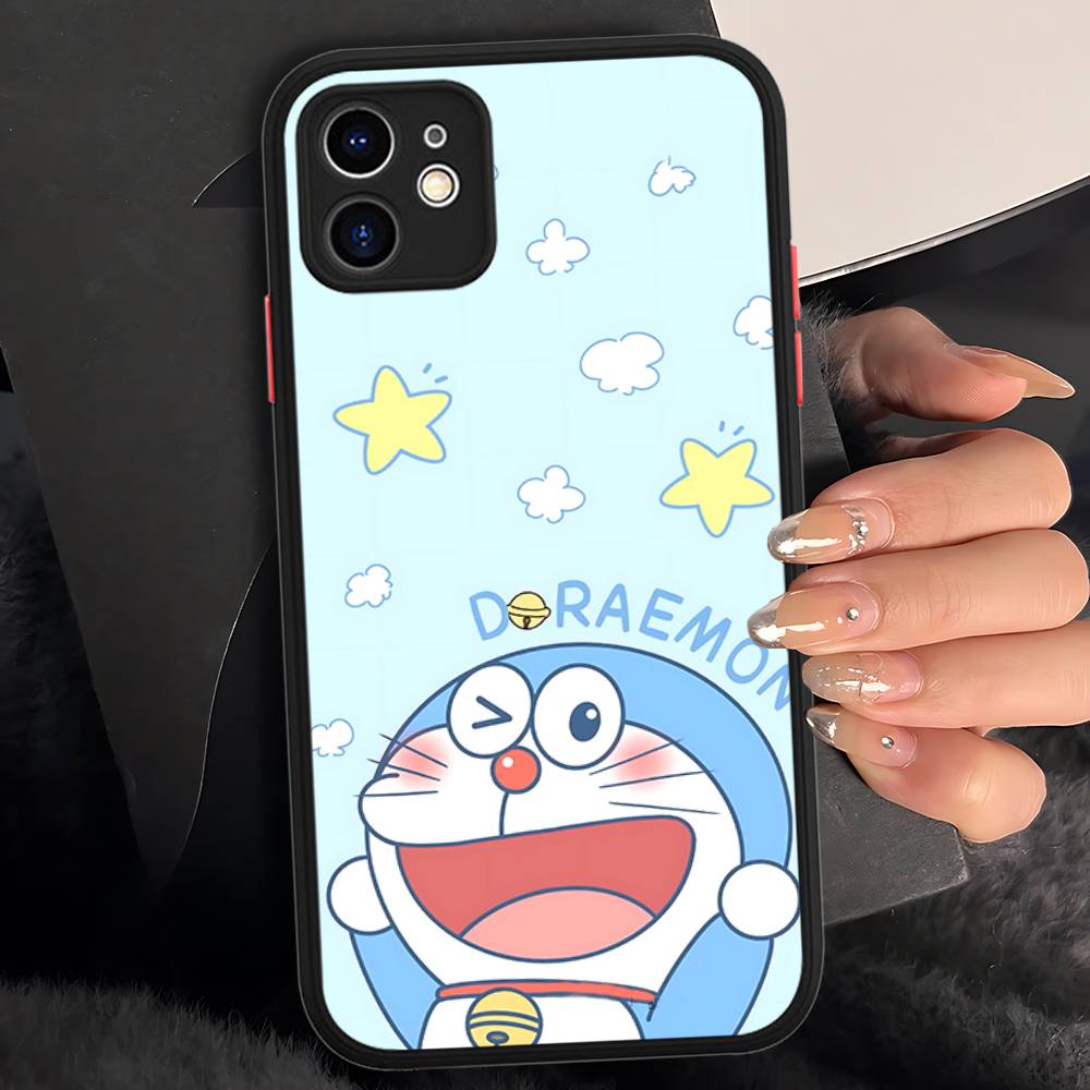Cartoon D-Doraemons Phone Case For IPhone 11 12 13 14 15 16 Pro Plus X XS MAX Matte Bumper Shockproof Cover