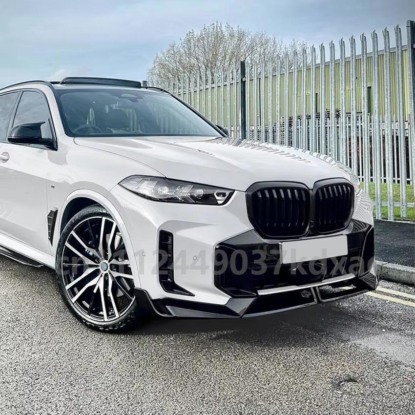 For 2024+ BMW X5 G05 X6 G06 M Sport LCI 30d 40i M60i front bumper lip splitter diffuser spoiler ABS gloss black body kit