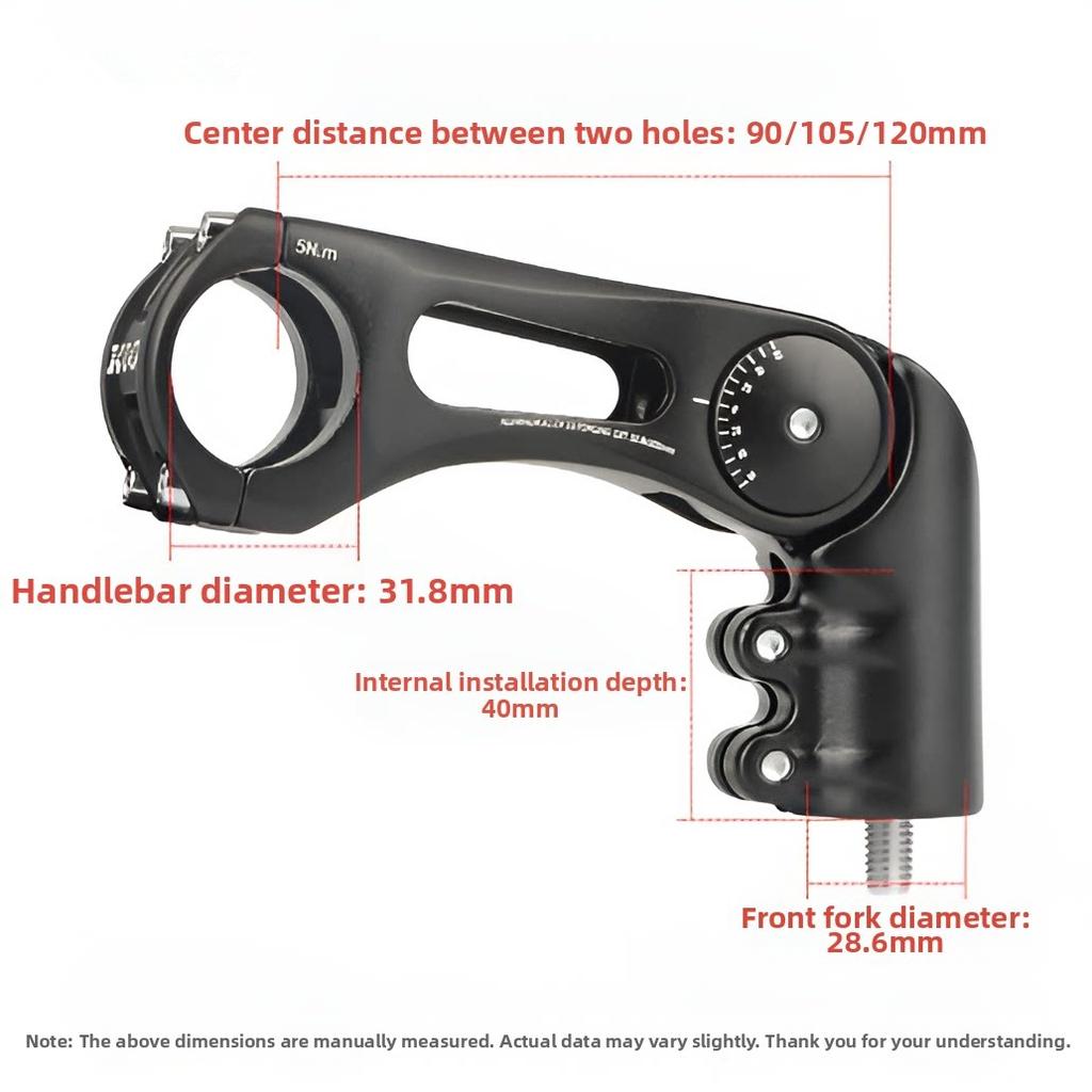 Bicycle Stem Adjustable Angle Aluminum Forged Durable Universal Fit for Mountain Bikes Road Bikes and Commuter Bikes
