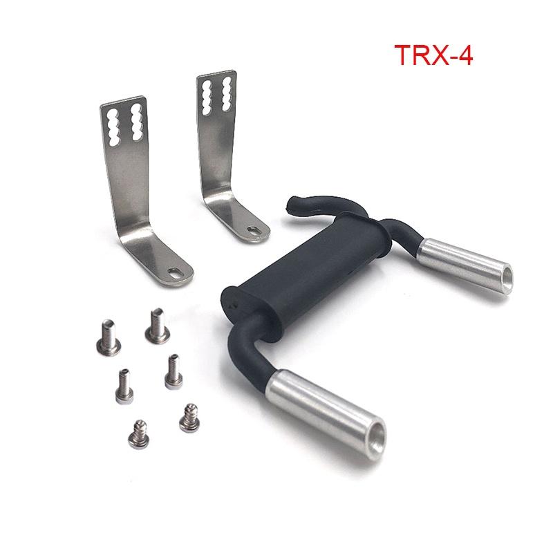 Durable Stainless Steel Exhaust Pipe For 1/10 Scale Rc Crawler Trx-4 Ax90046 Truck
