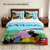 Barbapapa Personalized Custom Name 3‑Piece Bedding Set Soft Duvet Cover Set For Bedroom Home Decor