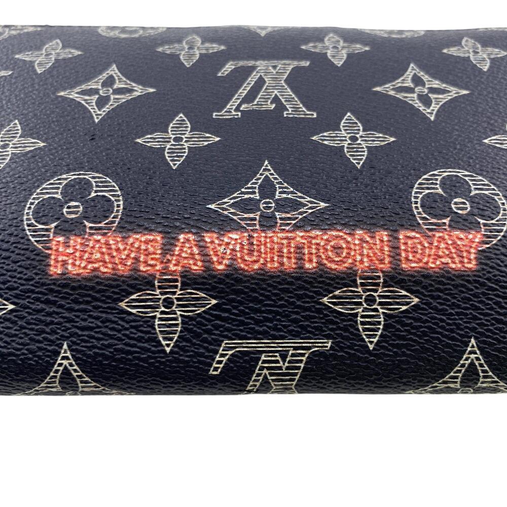 Louis Vuitton M62931 Zip Around Monogram Ink Monogram Zippy Organizer NM Purse Navy Monogram Women Used