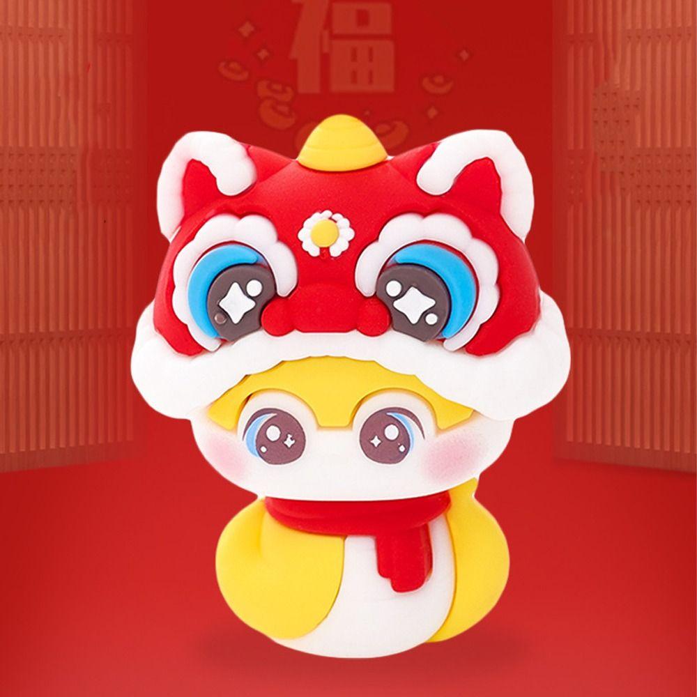 Cute Lucky Snake Key Ring Blessing Chinese New Year Pendant Creative Snake Year Keychain  Kids
