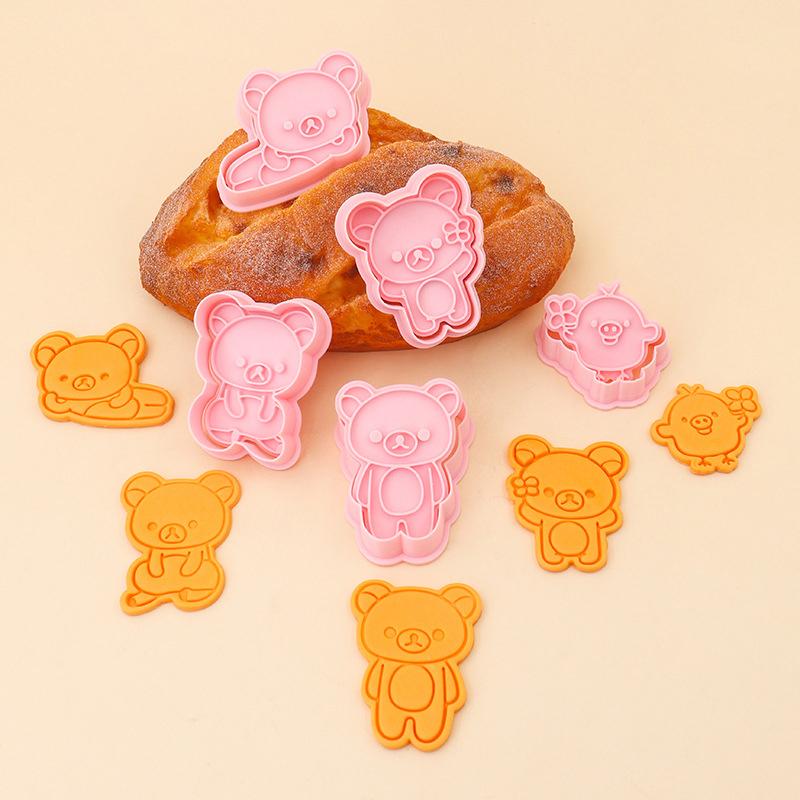 Cute Bear Sandwich Mold Bread Cake Biscuit Embossing Device Crust Cookie Cutter Baking Pastry Tools