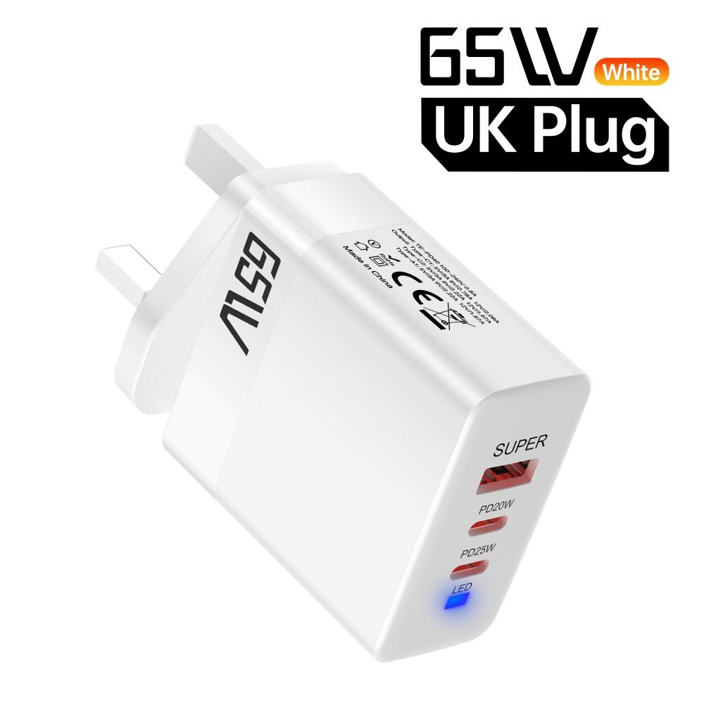 Total 65W USB C Charger Super Fast Charging Type C PD Mobile Phone Wall Adapter for iPhone 16 Pro Max Xiaomi  Samsung S24