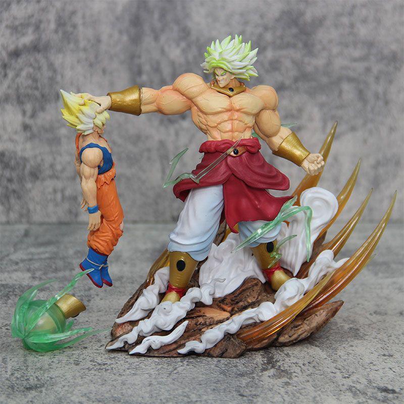 Anime Drogan Boll broly Vs Son Gocool Figurine 20cm Gk Pvc Action Figures Statue Collection Model Toy Gifts