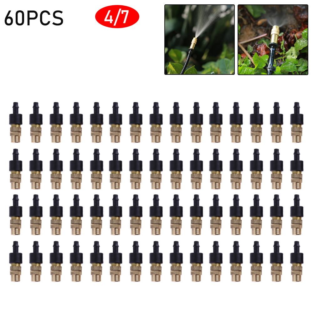 10-100pc 4/7 Dripper Drip Head Adjustable Brass Sprinkler Head Agricultural Misting Nozzles Garden Gardening Irrigation