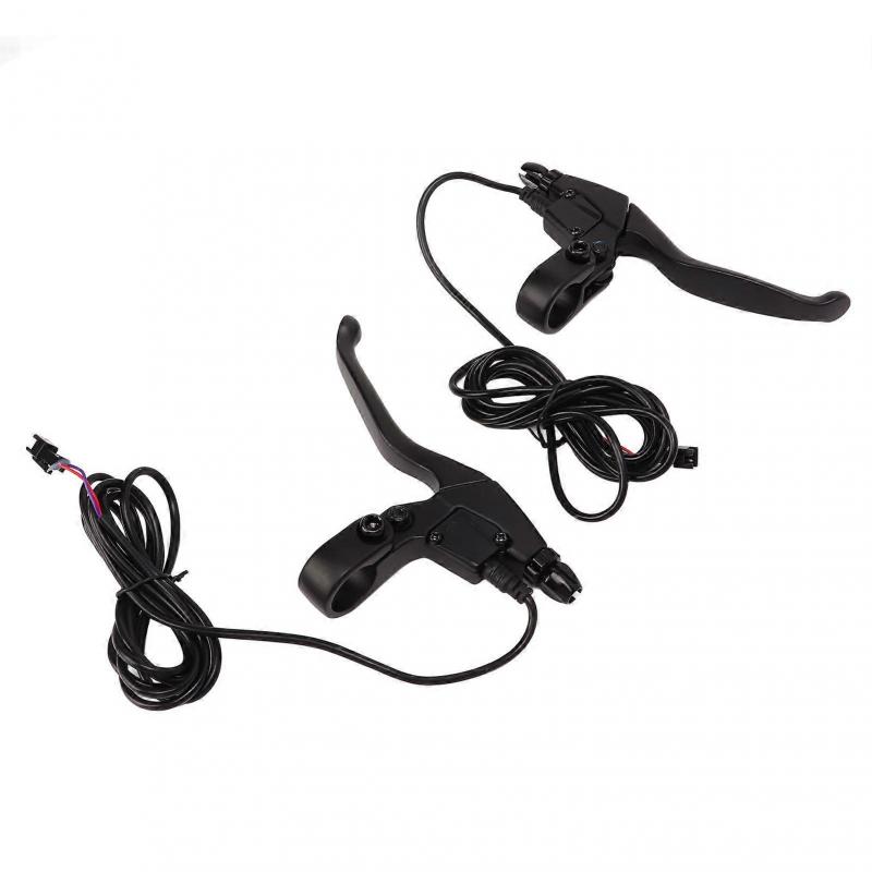 Electric Bike Brake Lever Aluminum Alloy Waterproof Brake Handle Replacement Parts for E-Bike Black