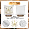 4Pcs Ramadan Karim Themed Cushion Covers with Lanterns and Crescent Moon Sofa Cushion Cover Islamic Muslim Home Decoration