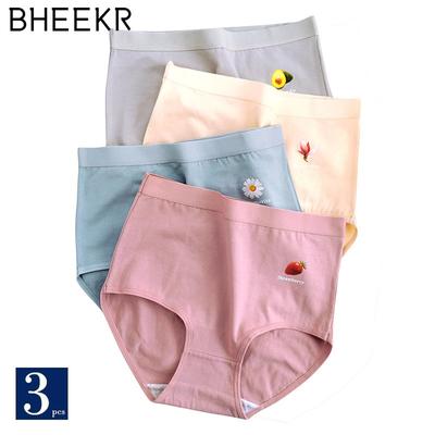 3 sztuk/zestaw majtki z wysokim stanem damskie bawełniane figi komfortowe majtki damskie kalesony bielizna Plus Size seksowna bielizna M-XXXL