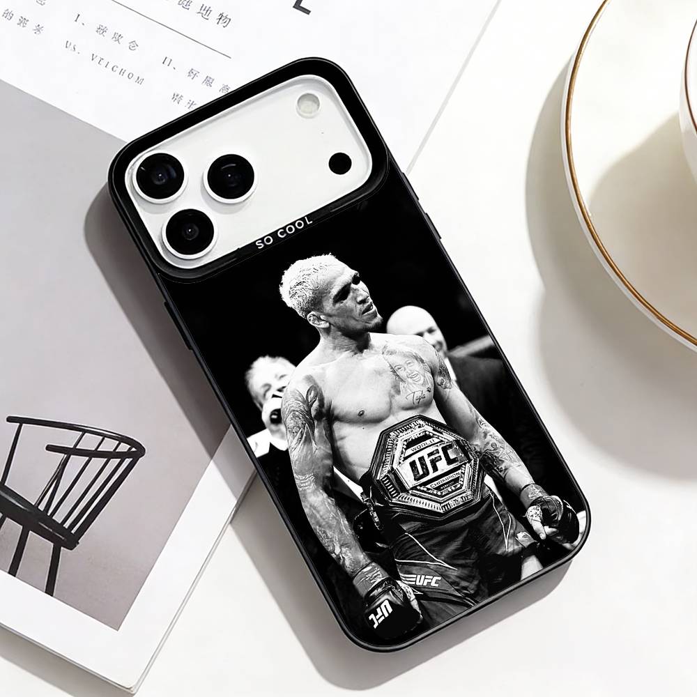 

U-Ufc Charles Oliveira Phone Case For iPhone17,16,15,14,13,12,Pro Max Black Colorful Phone case iPhone11PROMAX