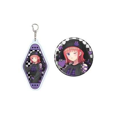 The Quintessential Quintuplets 02 Nino Sweet and Spicy Rock Ver. [Original Illustration] Acrylic Keychain & Can Badge Set