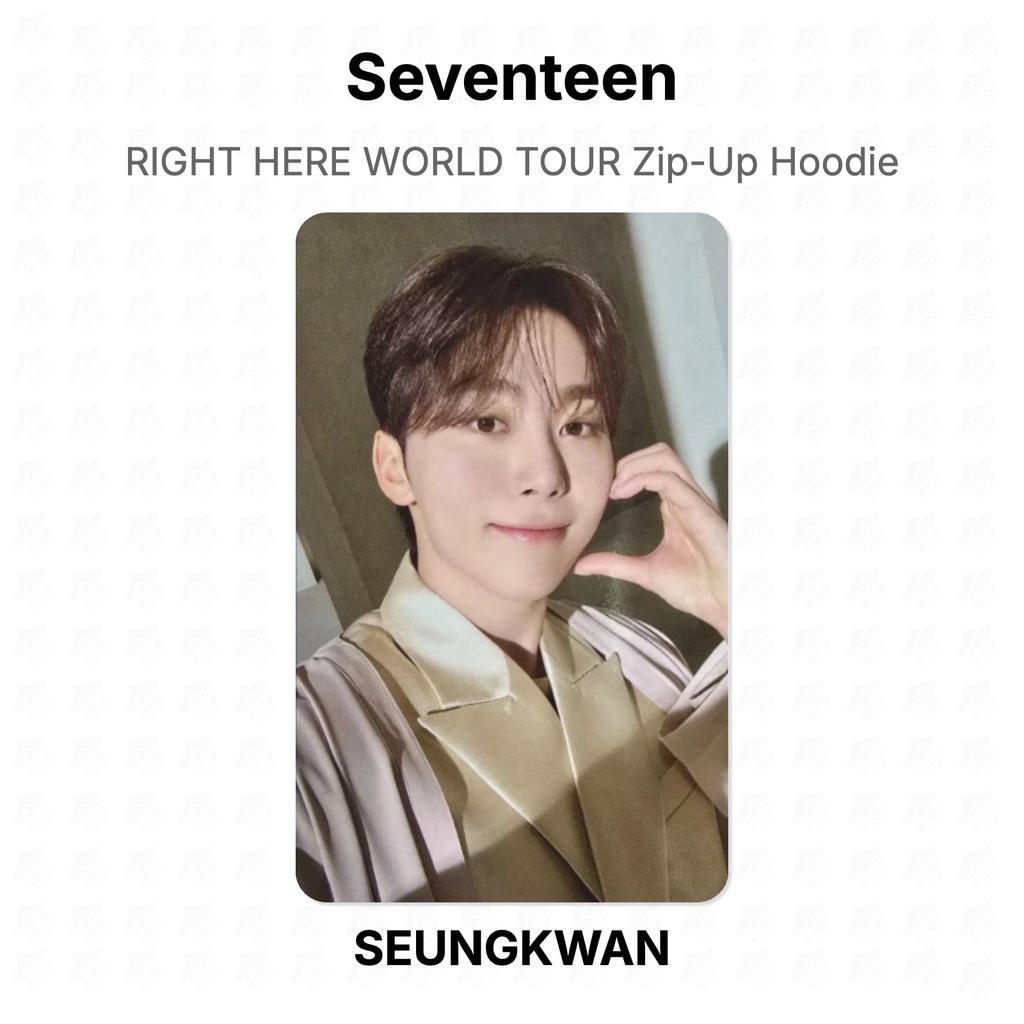 Seventeen RIGHT HERE WORLD TOUR Zip-Up Hoodie Official Photocard