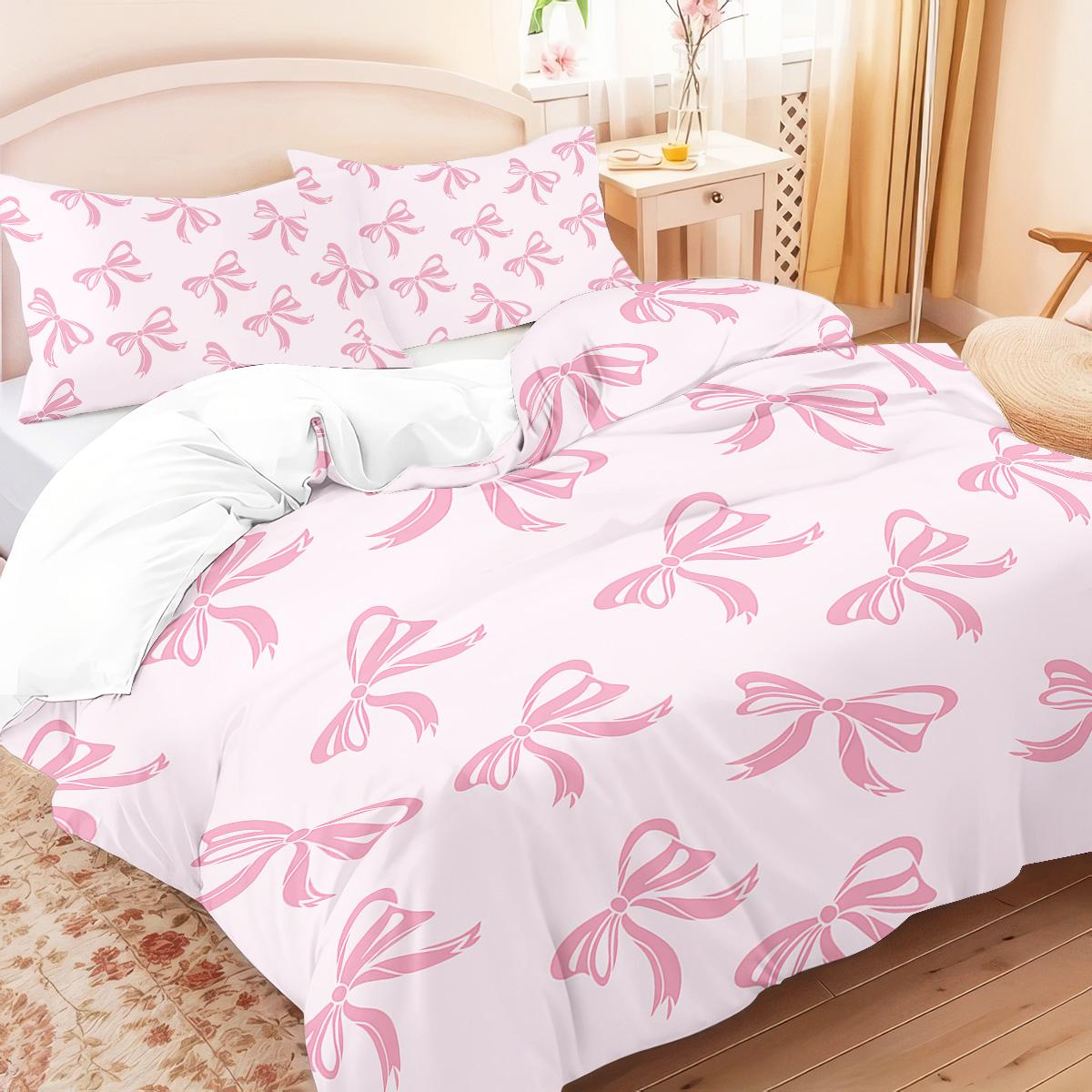 

3Pcs Butterfly Pattern Bedding Set, 1 Quilt Cover+2 Pillowcases, Soft Bedroom Decoration, Suitable For Girls And Women Bedroom 135x200cm-EU-Single