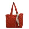 Women's Quilted Tote: Casual Down Single Shoulder Bag, Large Capacity for Autumn/Winter