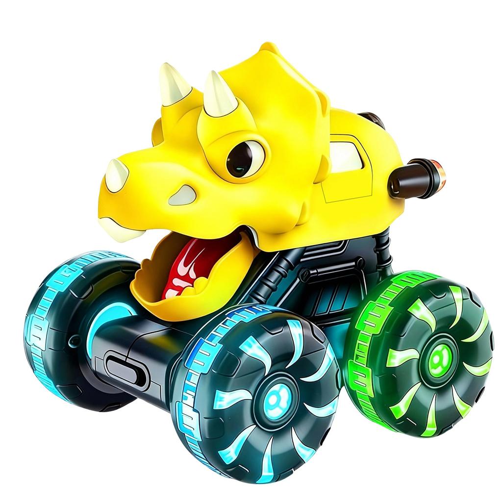 Light Up Truck Dinosaur Toy, Suitable For Toddlers, Makes An Ideal Birthday Gift For Children.