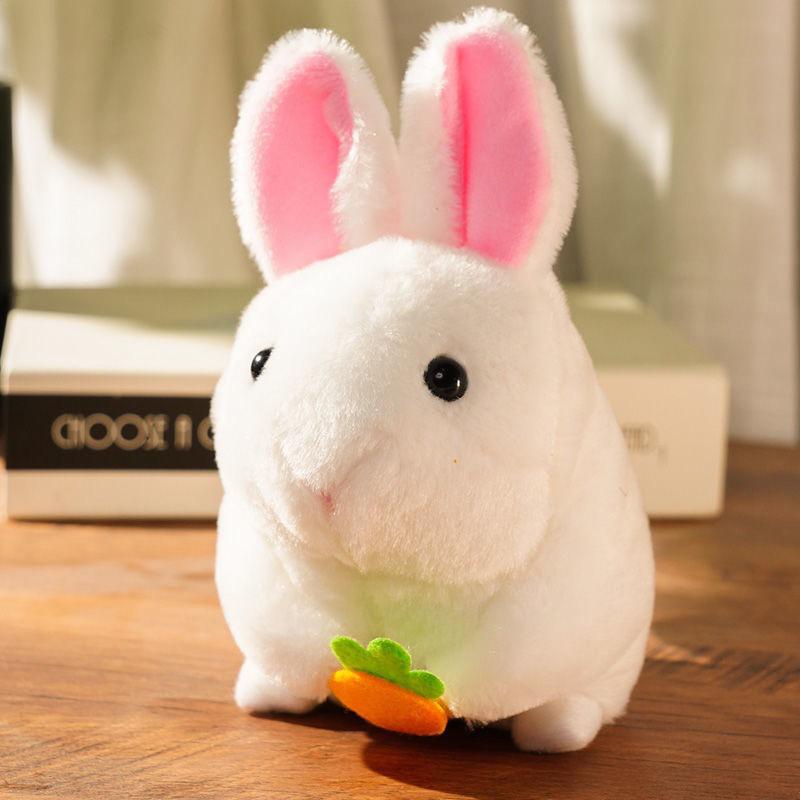 Cartoon Rotate Tail Plush Toy Cute Cat Rabbit Plush Toy Shakes Tail Pull Cord Can Move And Sound Plush Doll Pull Cord Keychain