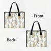Floral Printed Canvas Tote Bag Casual Large Capacity Daily Shopping Handbag