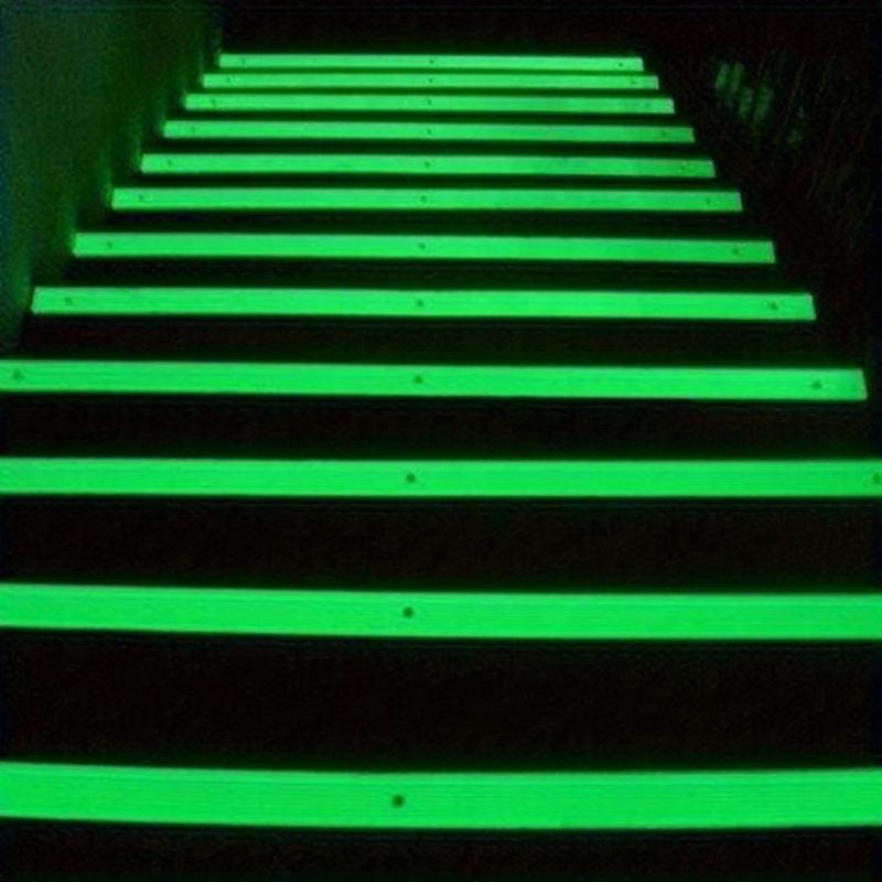 2pcs Luminous Fluorescent Night Self-adhesive Glow In The Dark Switch Sticker Tape Safety Security Room Decoration Warning Tape