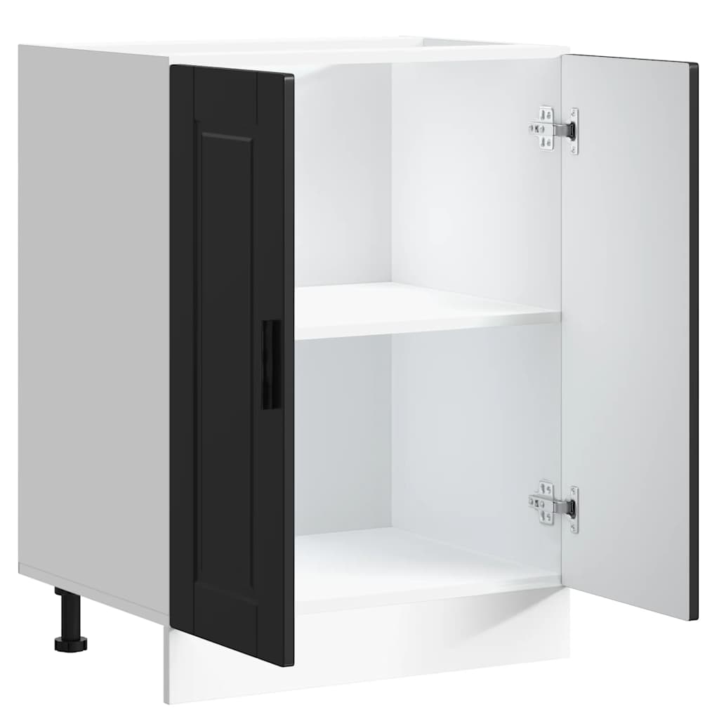 Vidaxl Base Kitchen Cabinet, Porto, Black, Wood-based Material