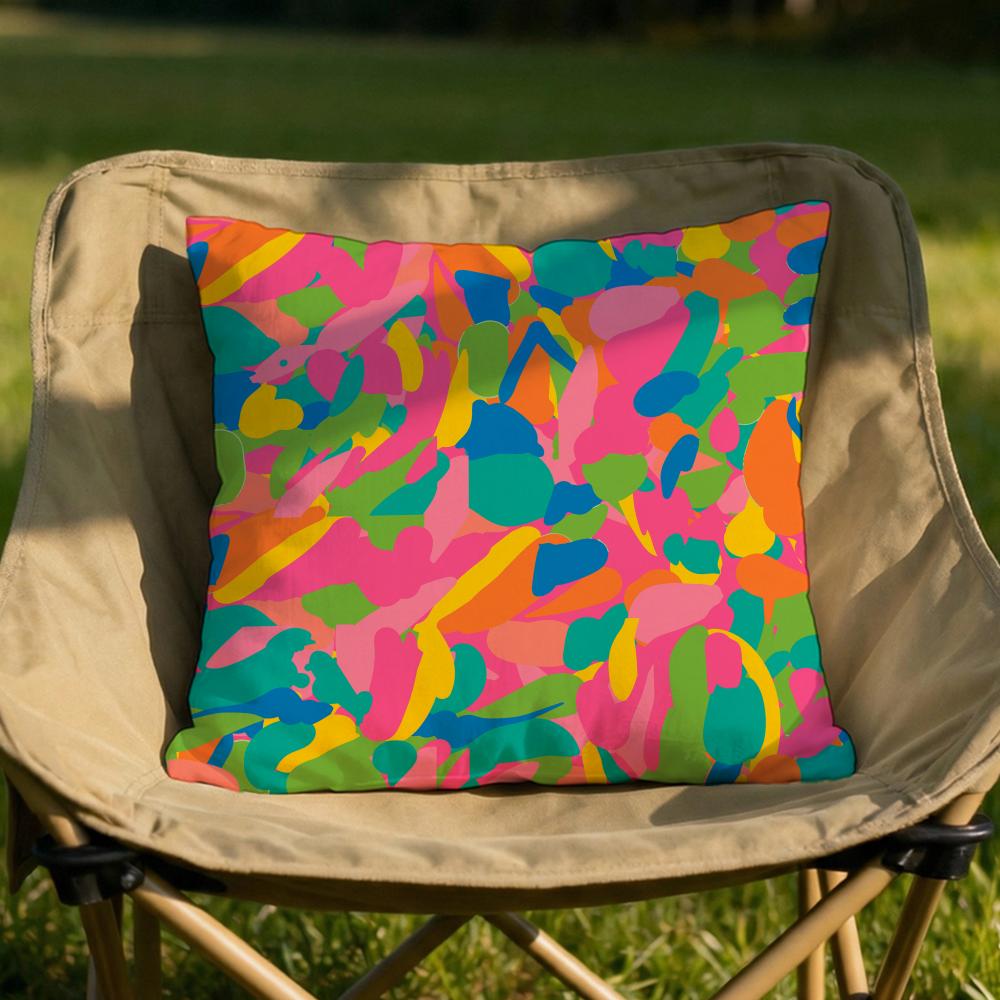 Abstract Colorful Pattern Cushion Cover Soft Reversible  Durable Pillow Cover  MultiScene Use for Home  Car Daily Comfort