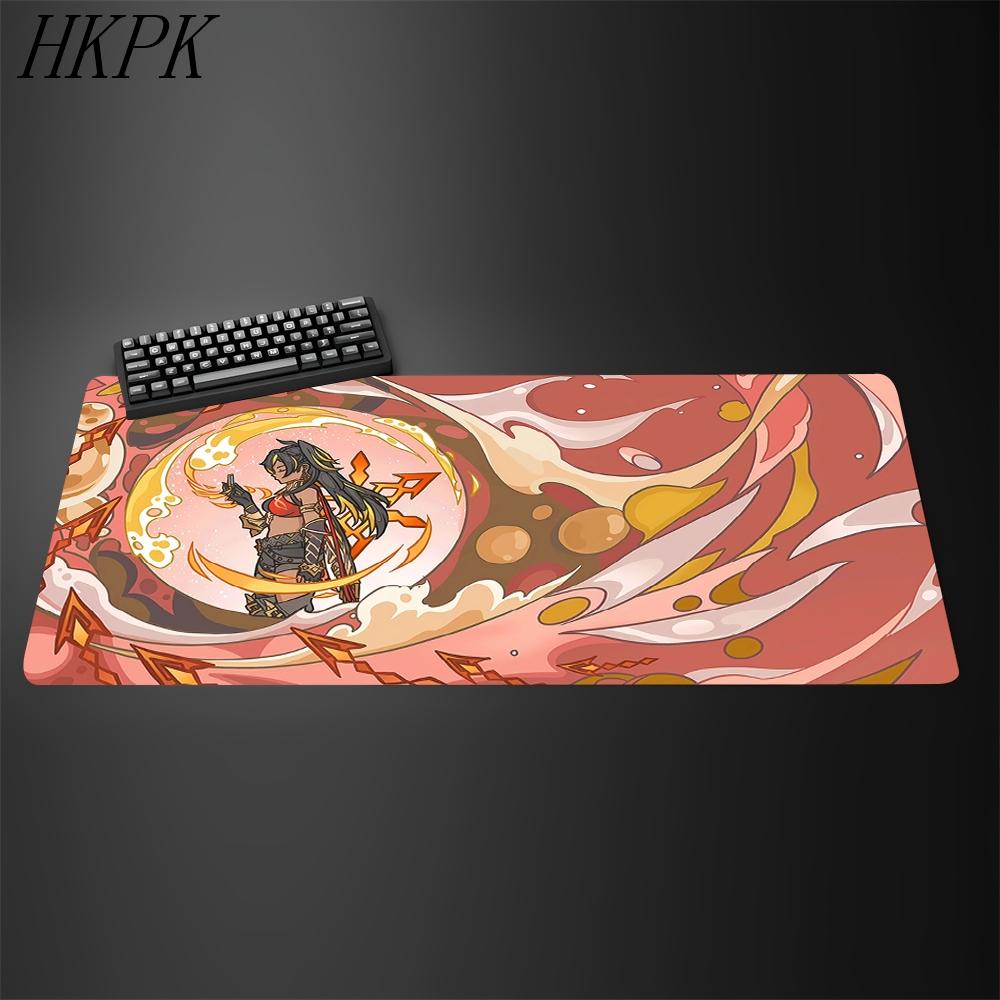 Anime Game Furina HuTao YaeMiko Raiden Keqing XXL Genshin Impact Large Mousepad Rubber Mouse Pad Keyboard Desk Nonslip Mat Xxl