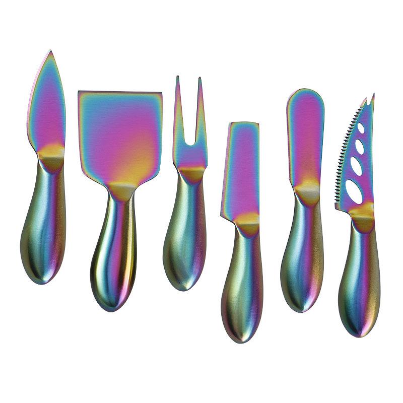 Stainless Steel Titanium Cheese Knife with Hollow Handle