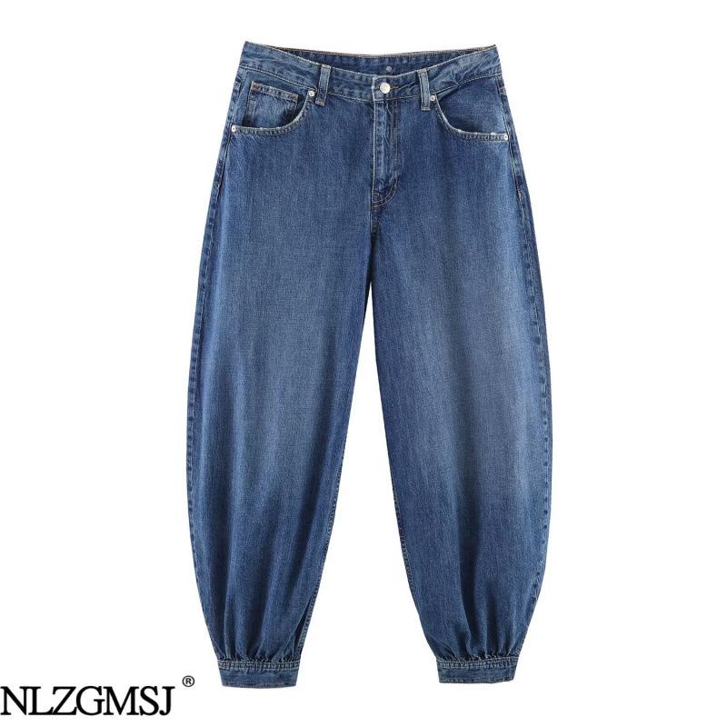 2026 Trendy European & American Mid-Waist Balloon Jeans