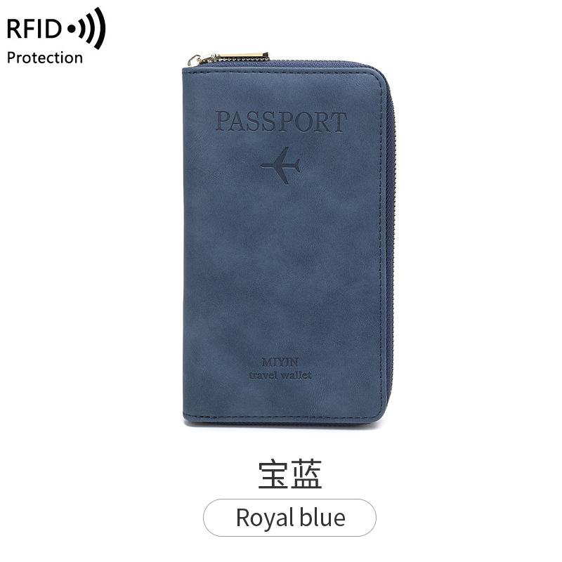 New long wallet, ticket document storage, travel mobile phone wallet, multifunctional zipper passport bag