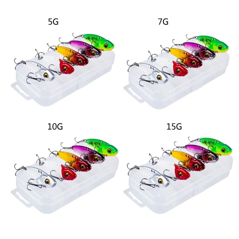 5Pcs Crankbait Metal Jig Spoon Lure 3D Eye Pencil Spoon Spinner Balancers Spoon Fishing Lure Wobbler Trolling Swimbait