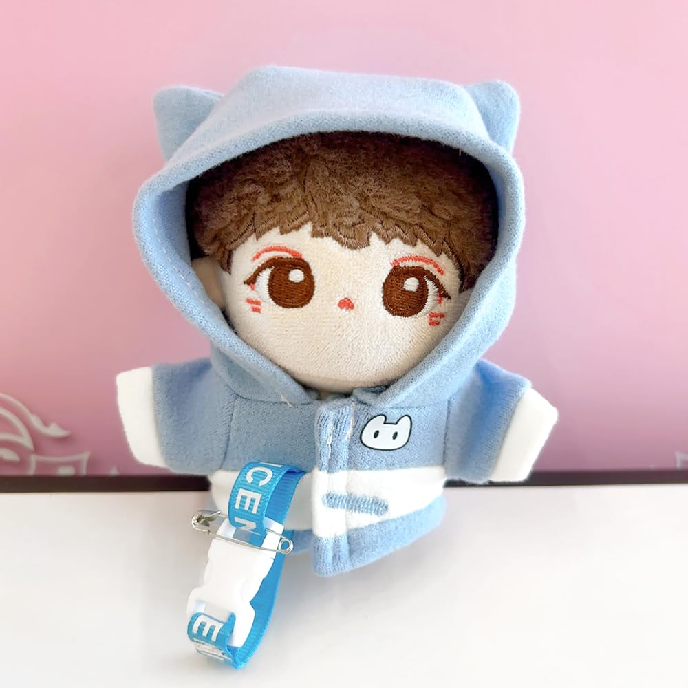 Animal Hoodie for 10cm Cat, Blue, Plush Clothes, Kigurumi, Accessories, Otaku Activities, Doll, Mascot, K-Pop Doll, Costume [Used]