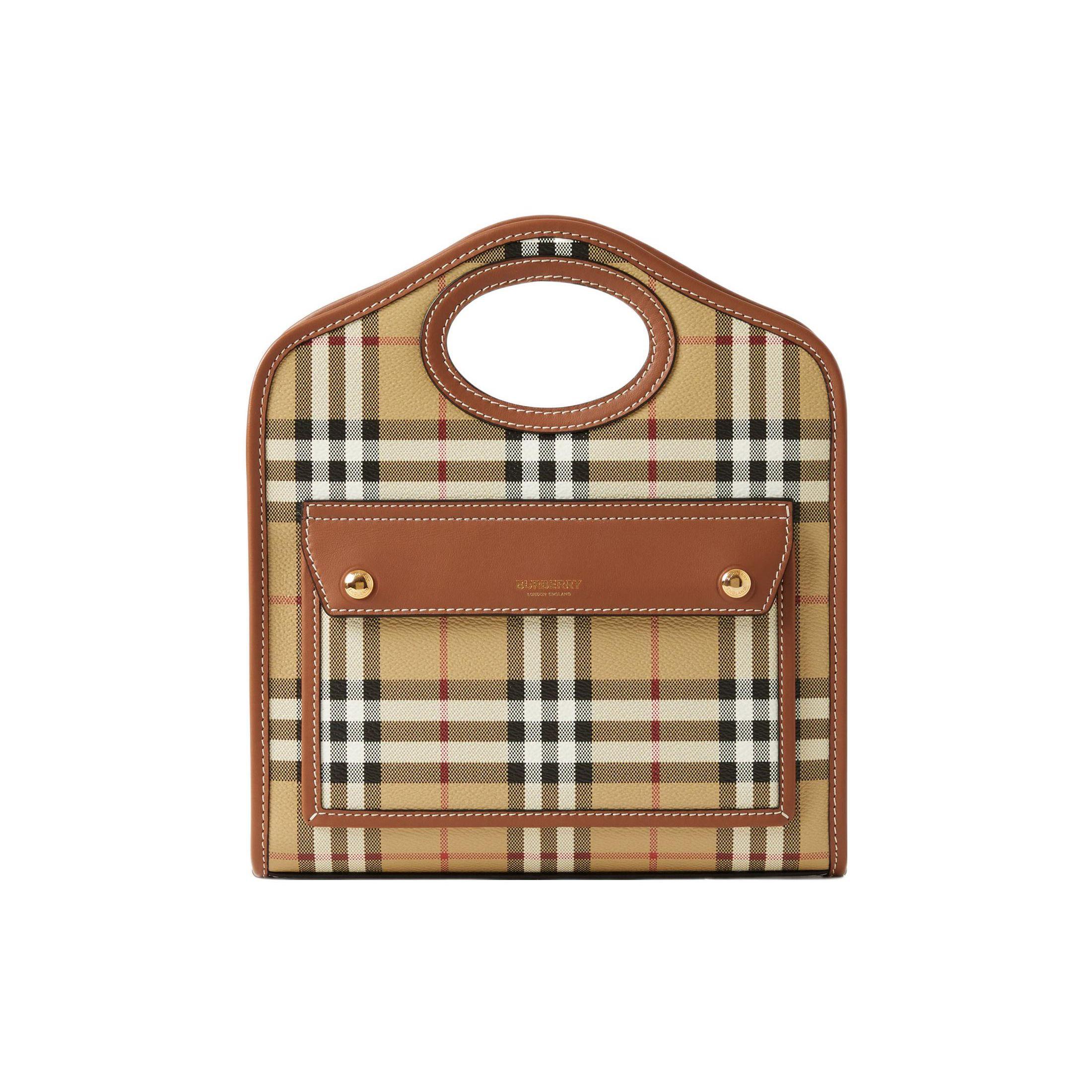 

Burberry Classic Check Patchwork Cotton And Leather Mini Shoulder Crossbody Bag Women Handbags Khaki 80661661 Basic Set (Bag+Dust Bag)