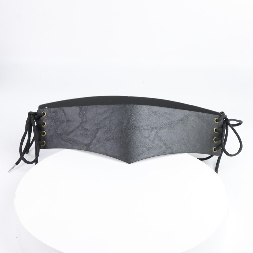 Cottagecore Leather Corset Belt for Renaissance Fair Medieval LARP Costume Viking Waist Cincher