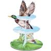 GRULLIN Mallard Duck Hunting Cupcake Stand 1PCS, for One Lucky Duck First Birthday Baby Shower Party Favor Decorations Supplies
