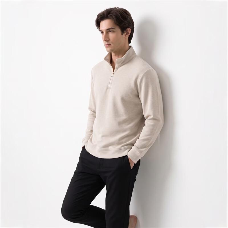 Pierre Cardin Men's Wool Blend Half-Zip Polo Shirt