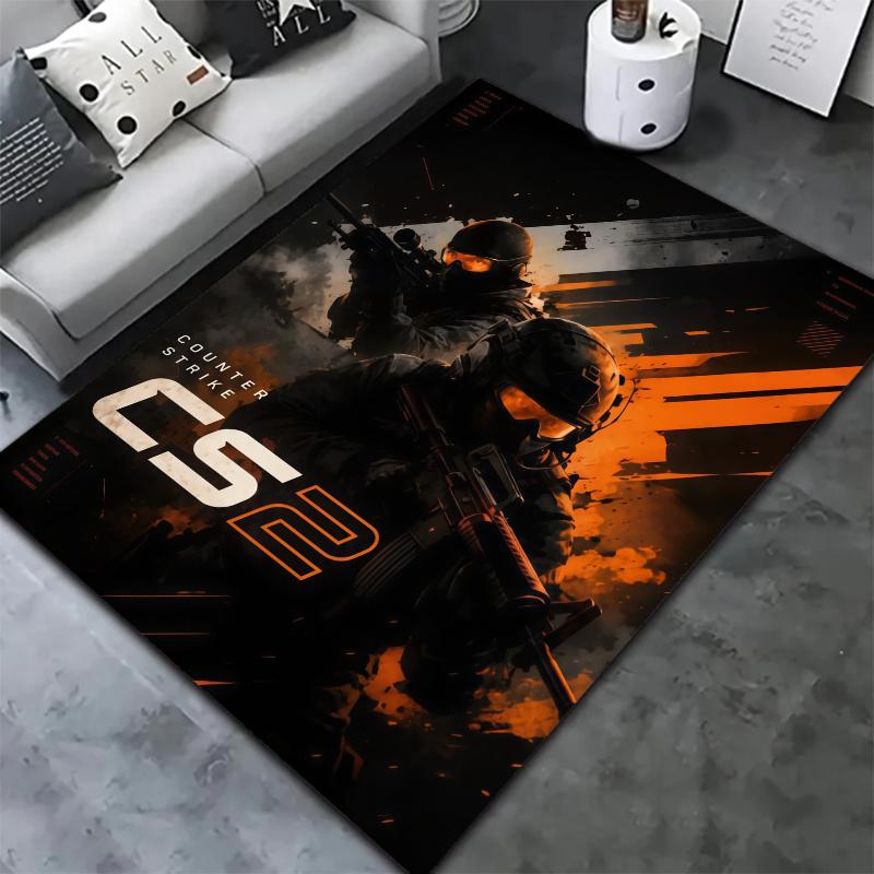 Csgo2 Carpet Rug for Living Room Bedroom Home Sofa Decoration,Kids play Nonslip Floor Mat