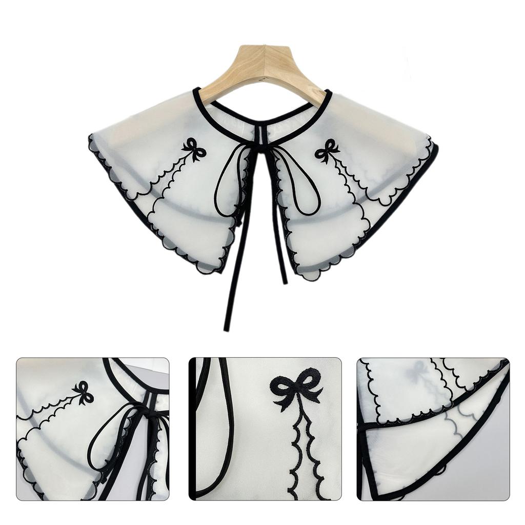 False Collar Detachable Blouses False Collar Half Shirts Collar Little Shawl Top Elegant for Womens Girls