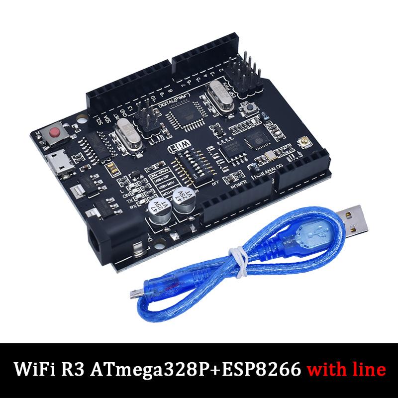 UNO+WiFi R3 Wireless Development Board Built-in ESP8266 WiFi Module Dual Function Programmable Board for Smart IoT Making