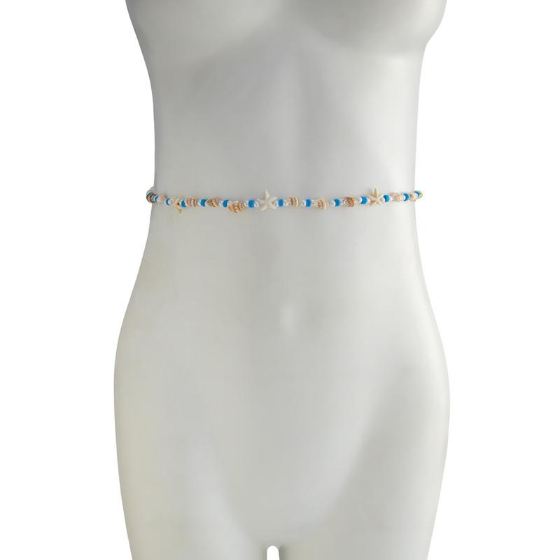 Böhmische Geometrische Seestern Schnecke Taillenkette Vintage Farbige Rocailles Bauchkette Damen Sommer Strand Sexy Körper Schmuck