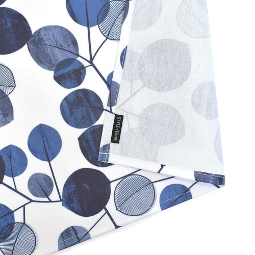 STYLE Decor Laminated Placemats, Set of 2 (30cm x 45cm), Navy Leaf