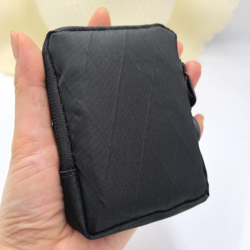 Mini EDC Pouch Soft Lightweight Nylon Storage Bag Mini Pocket Wallet for Student Daily Carry Coin Key Card Earphone Use