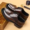 Spring Autumn New Dress Shoes for Men Fashion Casual Designer Wedding Shoes Male Lace Business Platform Leather Shoe Man