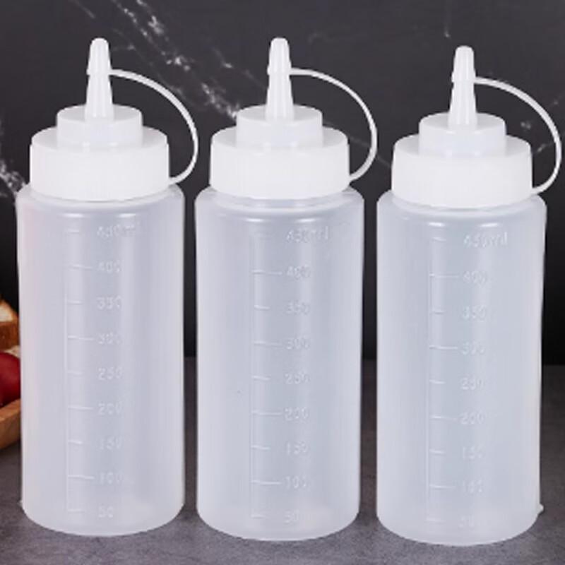 PE-Kunststoff-Quetschflaschen für Saucen (5er-Pack, 450ML)