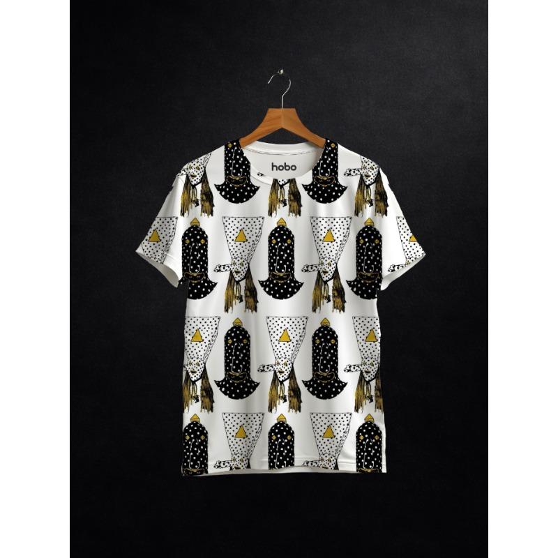 2026 New women Angine De Poitrine Art Print T Shirt Black White Split Polka Dot Abstract Figure Graphic Casual Streetwear Tops XXS