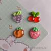 Clear Fruit Resin Accessories: DIY Cream Glue, Handmade Hair Clips, Phone Case Stickers, and Crocs Decorations.