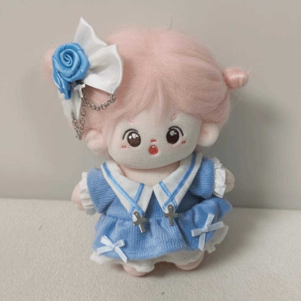 Cute Dress 10cm Cotton Doll Clothes Bow Hair Clip Doll Dress Up Set  10cm Cotton Doll