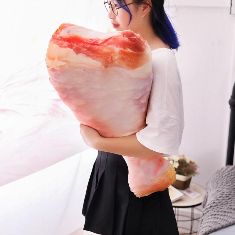 Funny Simulation Barbecue Plush Pillow Soft Cartoon Animal Trotter&Carrot&Chicken Leg&Tofu&Abalone&Steak Stuffed Doll Sofa Toys