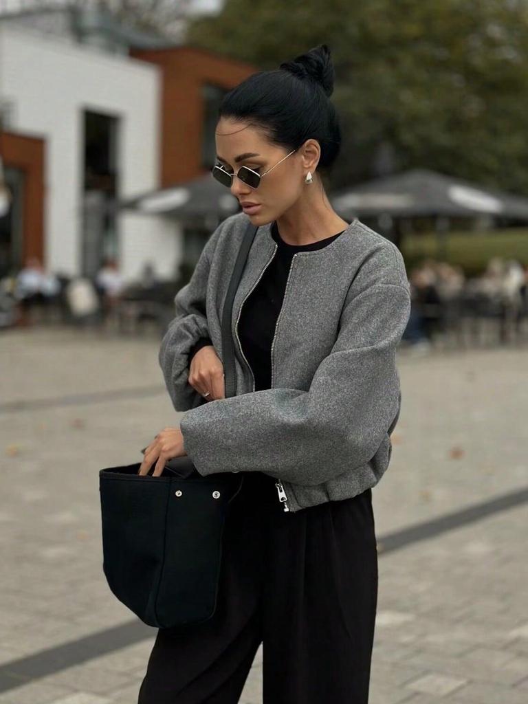 New Women's Two-Tone Soft Pilot Jacket