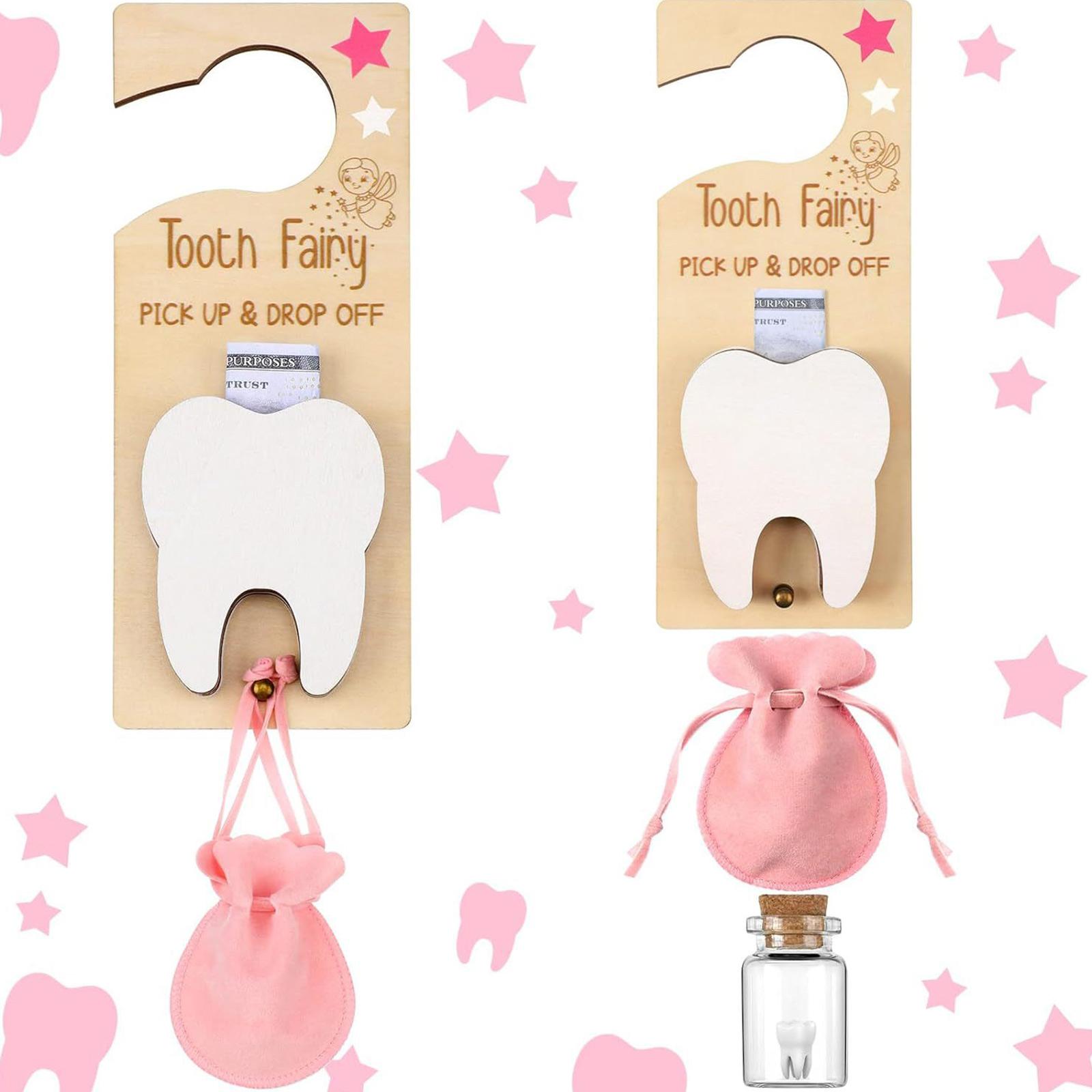 

Keepsake Bottle Shape, Tooth Memories Encouraging Gift, Helps Kids Tooth One Size рожевий